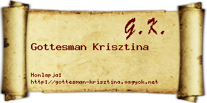 Gottesman Krisztina névjegykártya